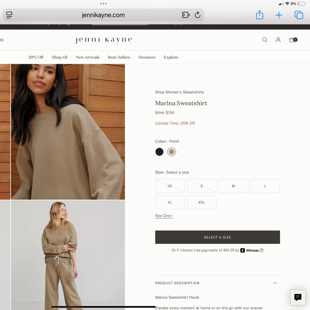 JENNI KAYNE MARINA SWEATSHIRT NWOT /BRAND NEW
